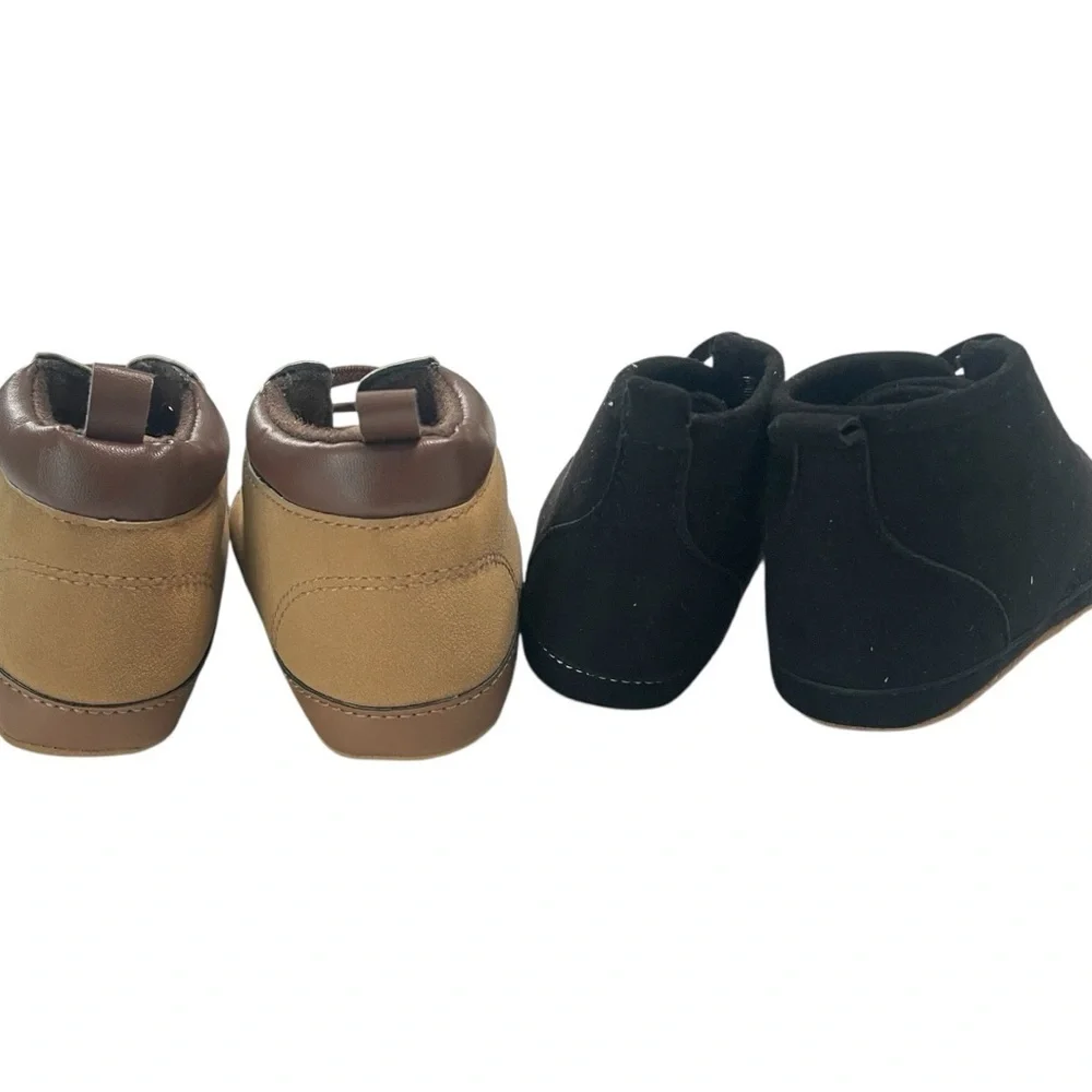 Carter's Tan and Black Baby Walker Shoes Soft and Flexible